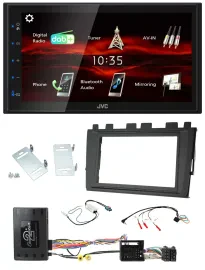 Автомагнитола JVC 2DIN USB Bluetooth DAB для VW Polo (с адаптером рулевого управления MIB II)