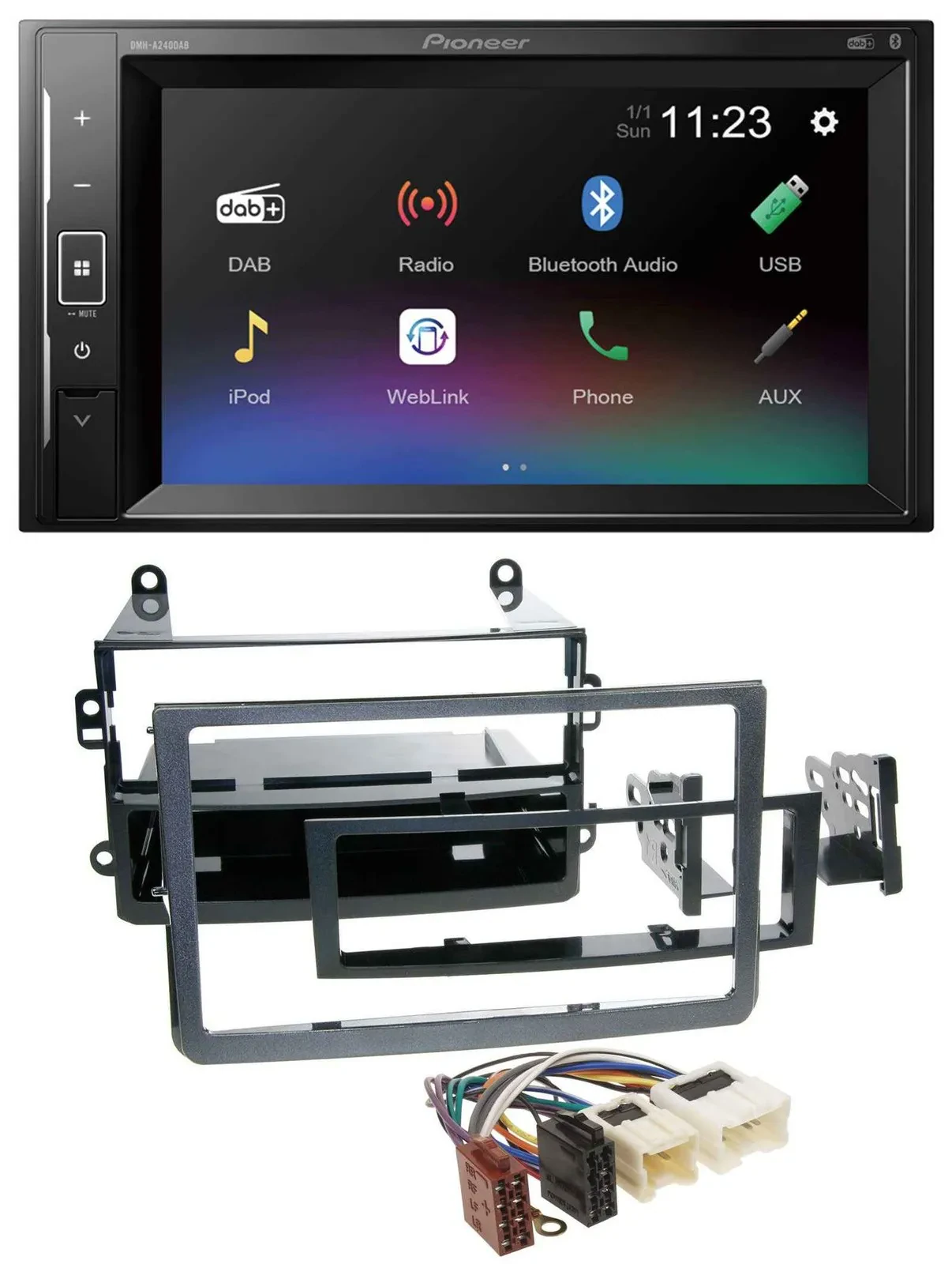 Автомагнитола Pioneer 2-DIN DAB, Bluetooth, USB, MP3 для Nissan 350Z Coupe/Roadster