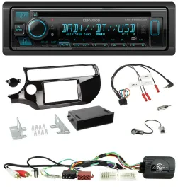 Kenwood Bluetooth DAB CD Lenkrad USB Autoradio für Kia Rio UB ab 03/2015 piano s