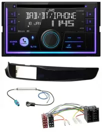 Автомагнитола для Alfa Romeo Giulietta JVC 2DIN CD/MP3/USB DAB Bluetooth черный глянец