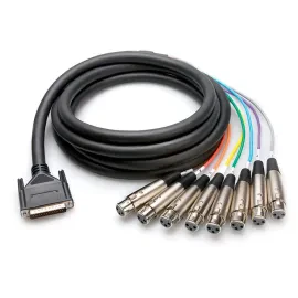 Hosa Technology 13.12'/4m Male DB-25 to 8x Female 3-Pin XLR Female Balanced Snak