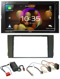 JVC DAB MP3 2DIN Bluetooth USB Autoradio für Audi A6 01-05 C5 Bose Aktivsystem M