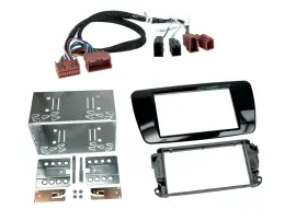 Einbaurahmen Set Doppel DIN Autoradio für Seat Ibiza 08-15 Klavierlack inkl. Sch