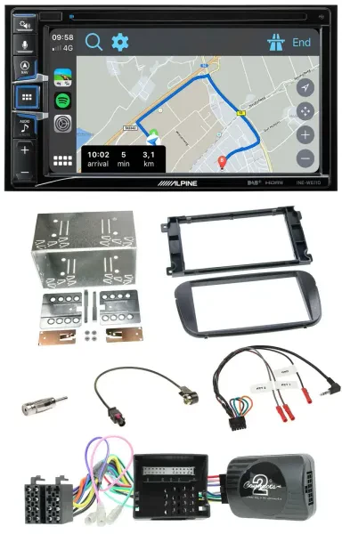 Alpine DAB TMC Bluetooth 2DIN USB Lenkrad Navigation für Ford S-Max Mondeo Profi