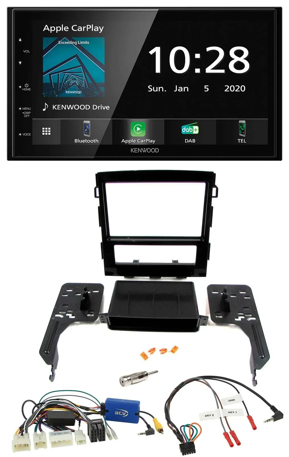 Kenwood Bluetooth Lenkrad DAB USB 2DIN Autoradio für Subaru Impreza ab 2018