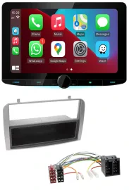 Kenwood MP3 USB DAB Bluetooth Autoradio für Alfa Romeo 147 GT silber Ablagefach