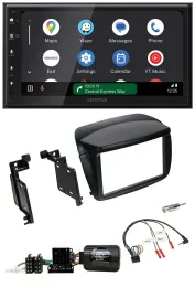 Kenwood DAB Bluetooth USB Lenkrad 2DIN Autoradio für Fiat Doblo ab 2010 Opel Com