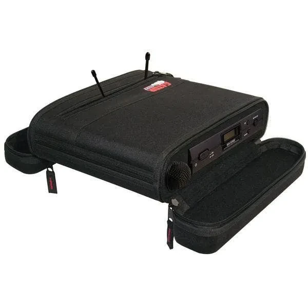 EVA Foam Case for A Single Wireless Mic System; half rack
