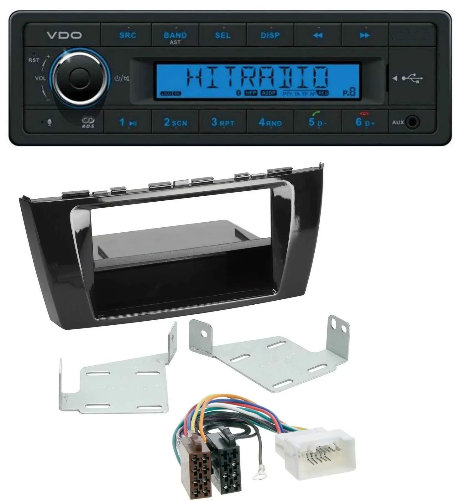 VDO AUX Bluetooth USB MP3 Autoradio für Mitsubishi Space Star A00 ab 13 Ablagefa