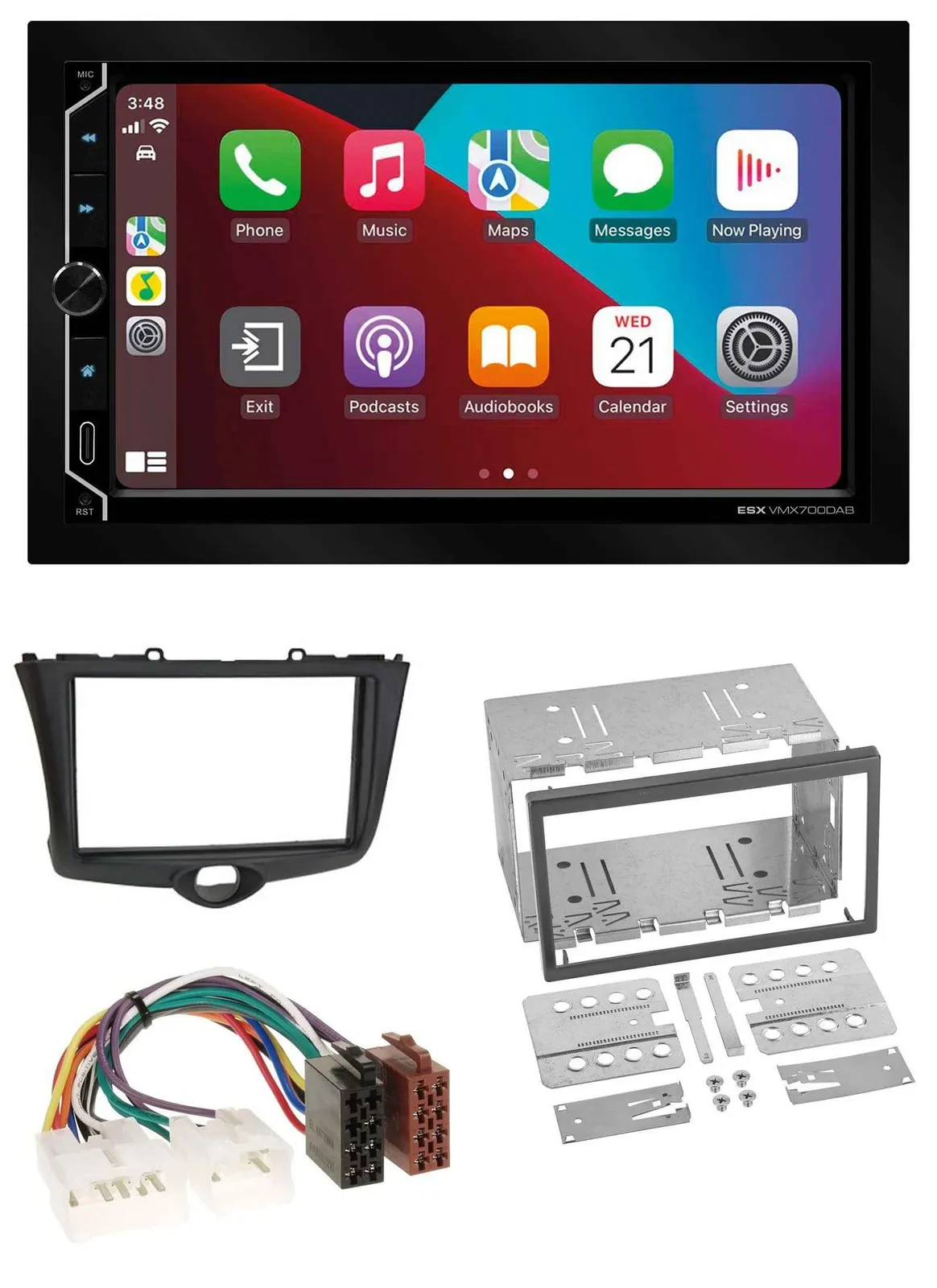 ESX 2DIN DAB USB MP3 Bluetooth Autoradio für Toyota Yaris (2003-2005)