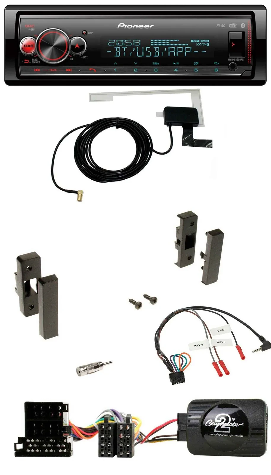 Автомагнитола Pioneer Bluetooth DAB USB для Audi A3 8L 1996–2000