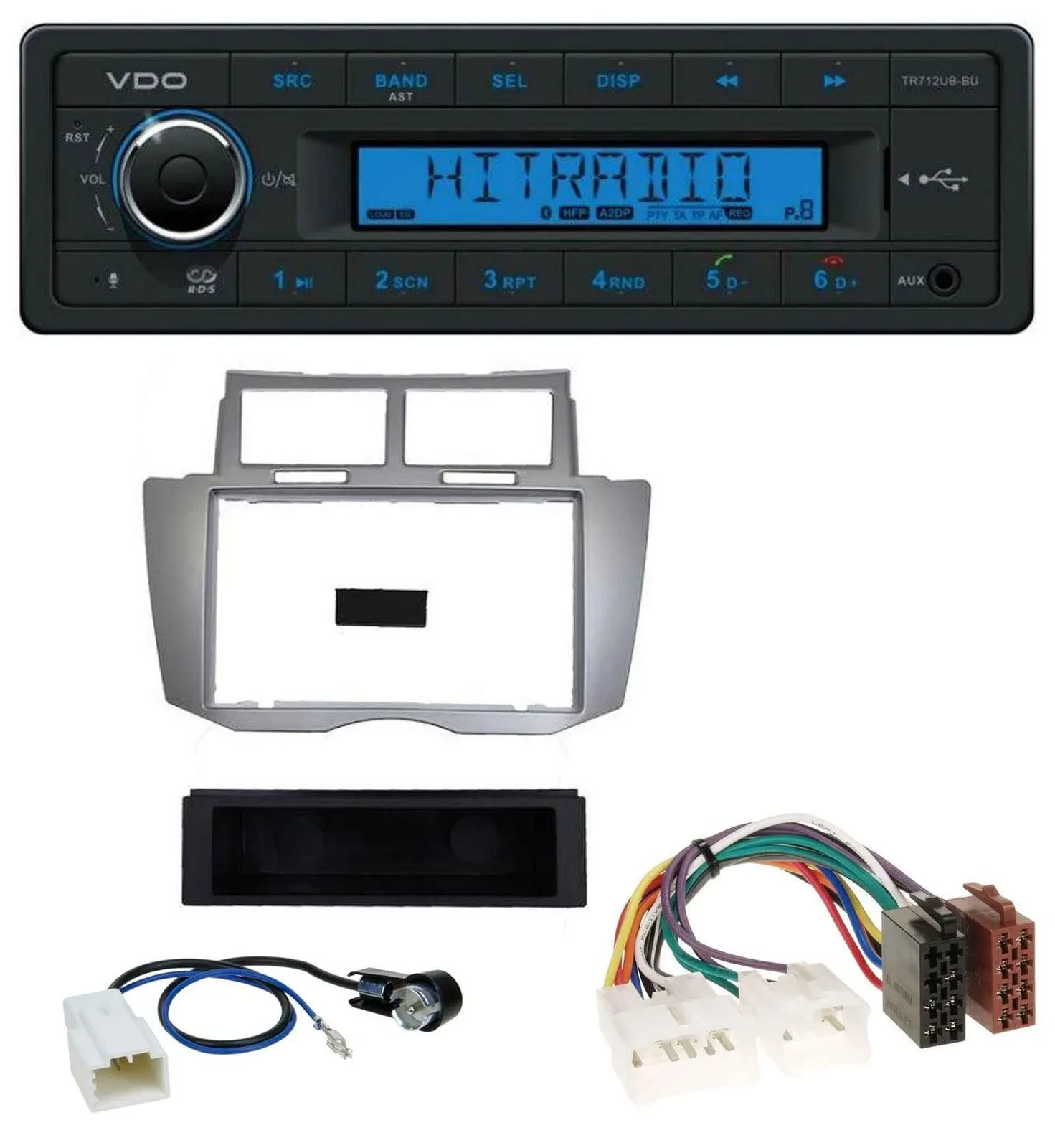Автомагнитола для Toyota Yaris (2007–2011) VDO Bluetooth, USB, AUX, MP3
