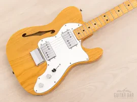 1975 Fender Telecaster Thinline Vintage Semi-Hollow Guitar Natural Ash w/...