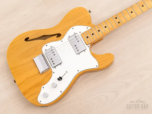 1975 Fender Telecaster Thinline Vintage Semi-Hollow Guitar Natural Ash w/...
