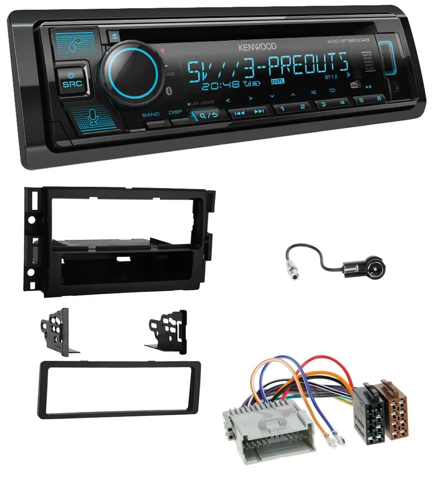 Автомагнитола Kenwood Bluetooth USB CD MP3 DAB для Buick Enclave 2008–2012 Lucerne 2