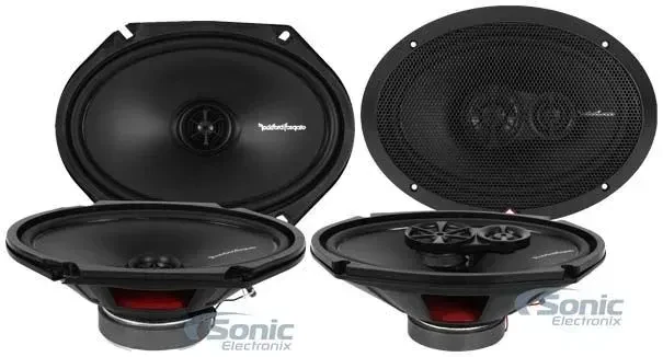 Rockford Fosgate R168X2 110W 6x8" & 6x9" Coaxial Car Speakers Packag