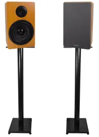 Pair Rockville RockShelf 64C Classic 6.5" Home Bookshelf Speakers w/37" Stands