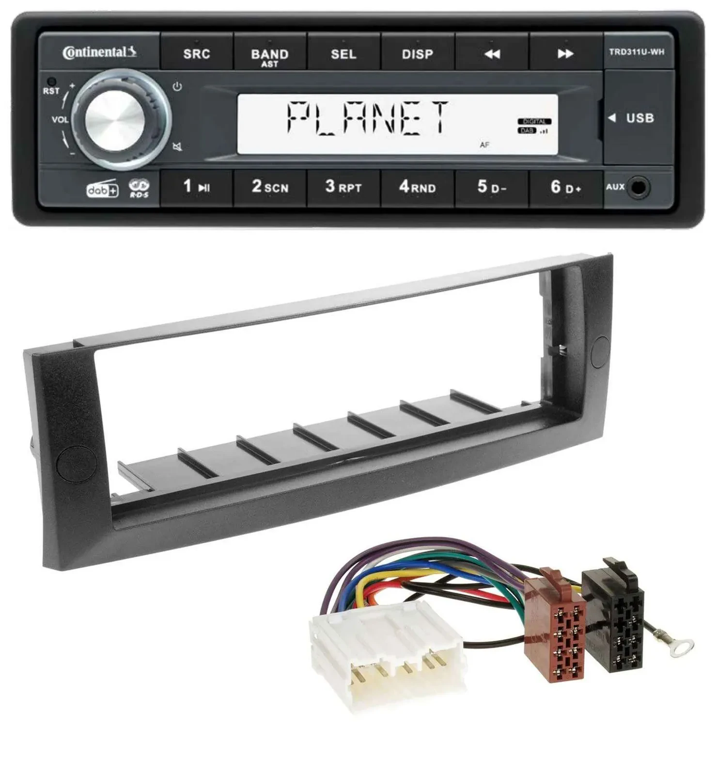 Continental MP3 AUX USB DAB 1DIN Autoradio für Mitsubishi Colt (2004-2008)