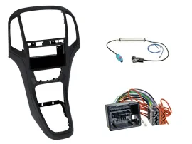 Einbauset DIN Autoradio für Opel Astra J ab 2009 Perl schwarz