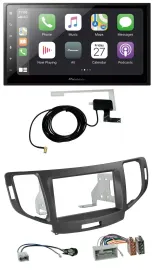 Pioneer USB MP3 2DIN Bluetooth DAB Autoradio für Honda Accord ab 11 anthrazit