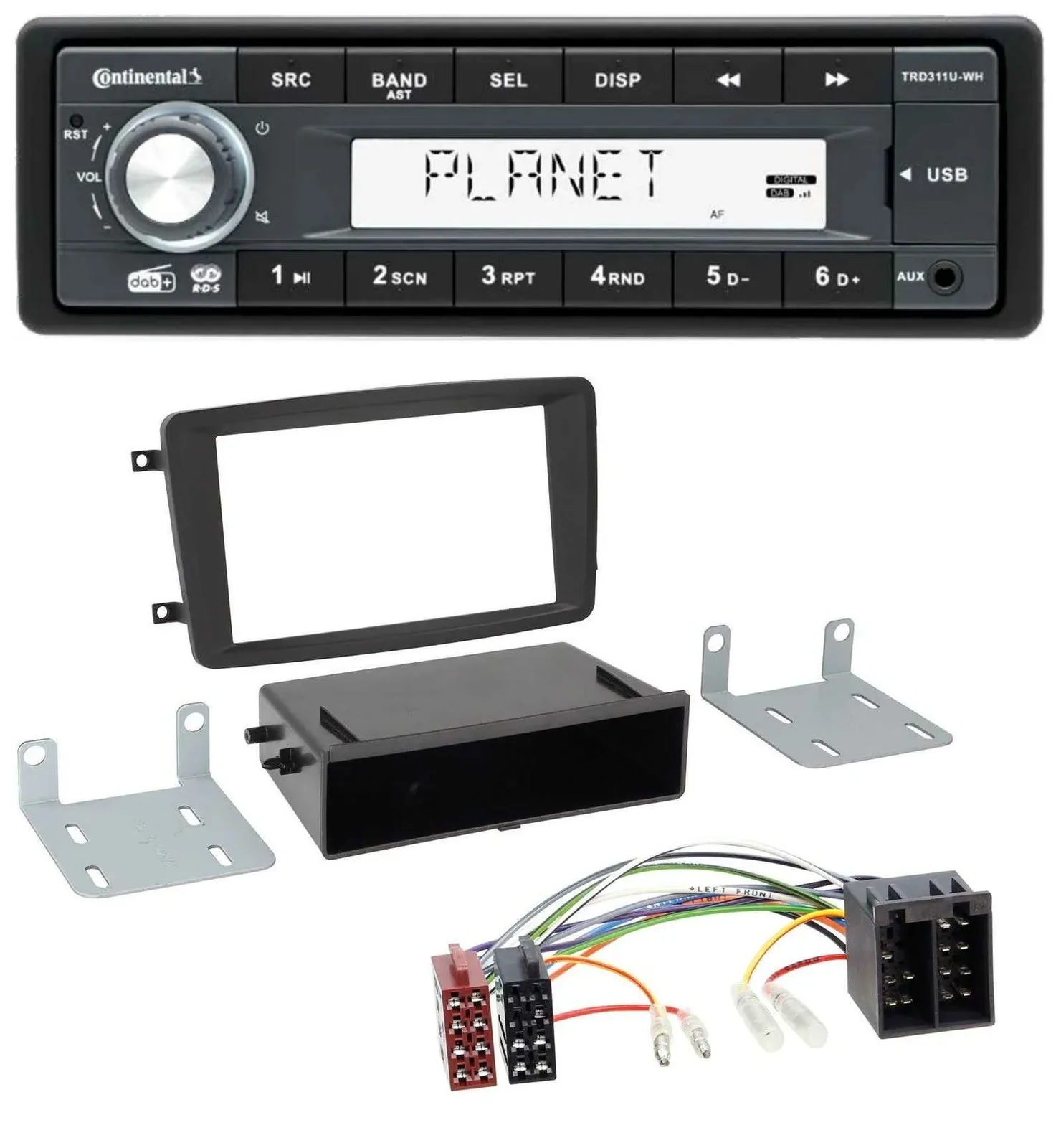 Continental MP3 AUX USB DAB 1DIN Autoradio für Mercedes C-Klasse CLK Vito Viano