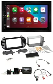 ESX 2DIN DAB USB Lenkrad Bluetooth Autoradio für Fiat 500 Fakra 08-15 schwarz