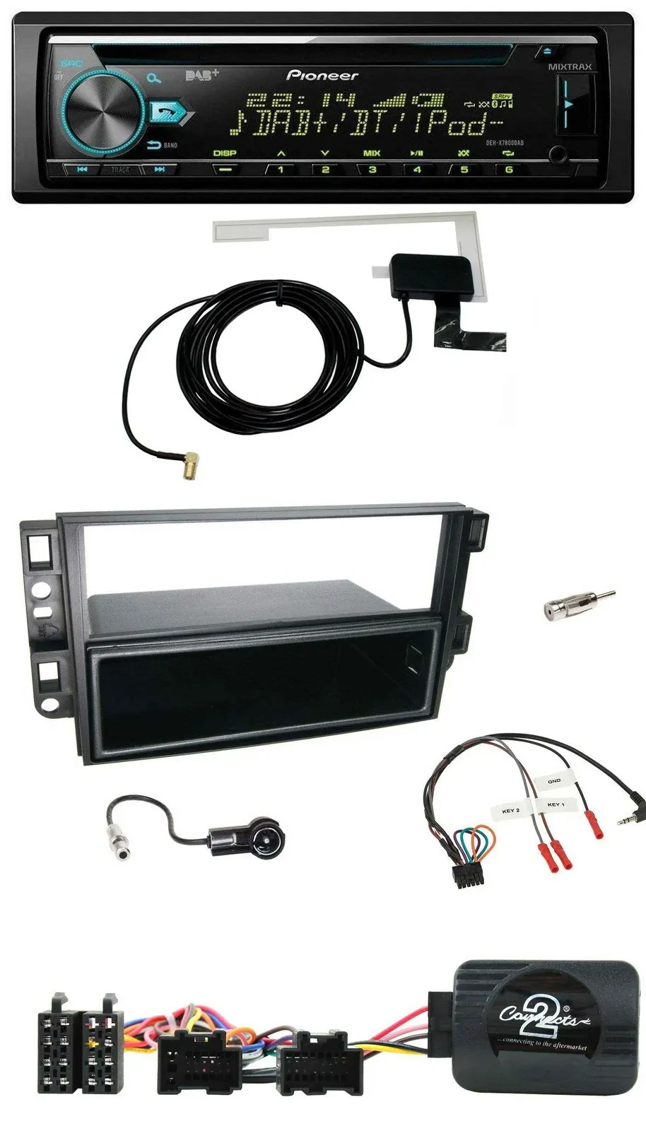 Автомагнитола Pioneer MP3 CD USB DAB для Chevrolet Aveo/Captiva 2006–2011