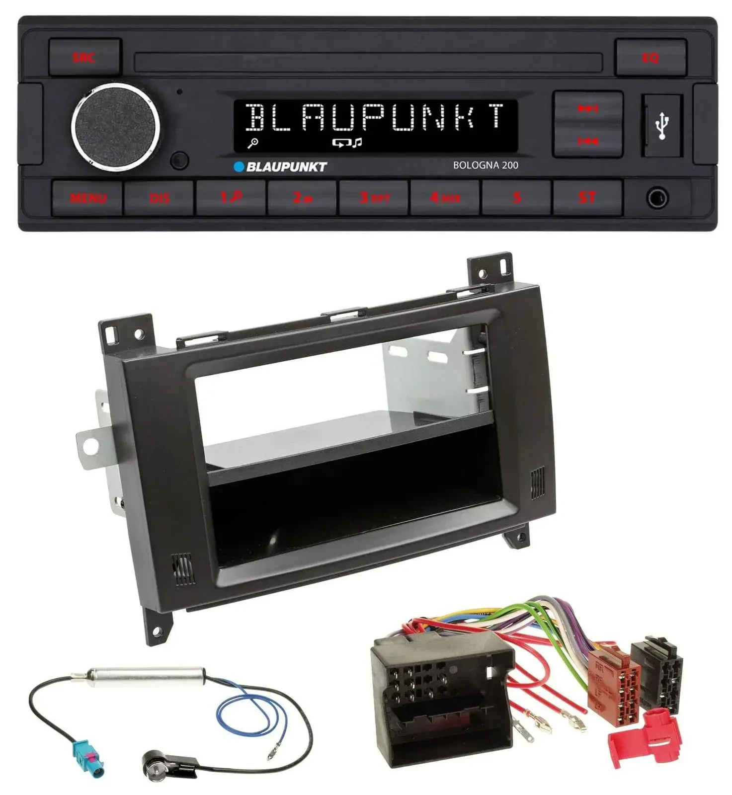 Blaupunkt MP3 AUX USB 1DIN Autoradio für Mercedes Viano Vito 06-14 schwarz