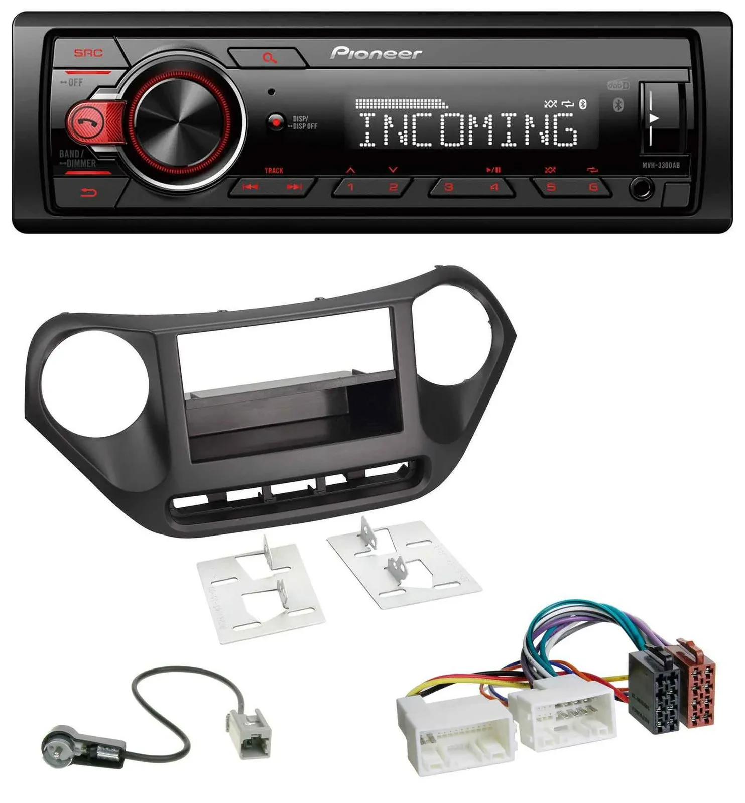Pioneer Bluetooth USB DAB MP3 Autoradio für Hyundai i10 (ab 2013)
