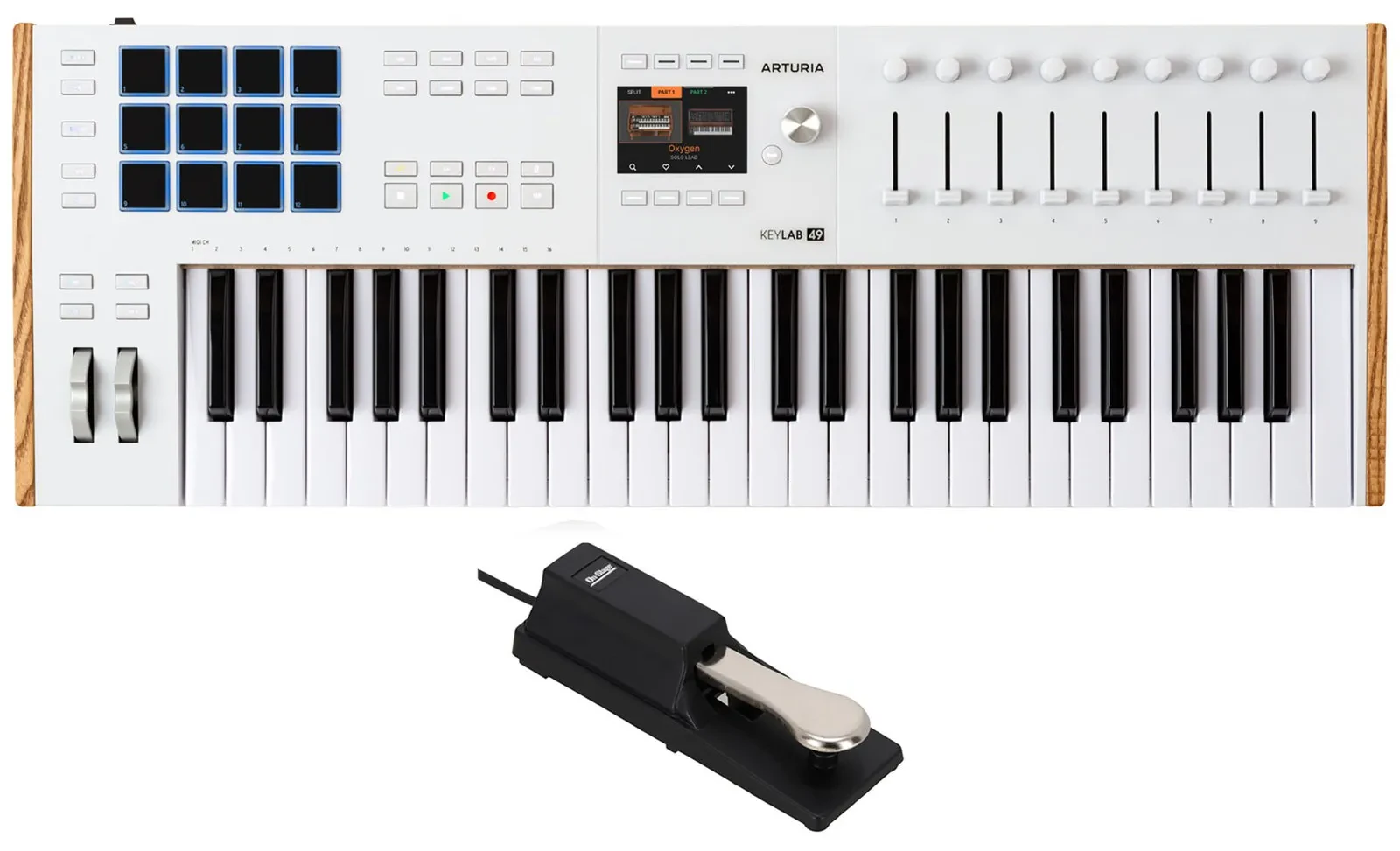 Arturia KEYLAB 49-Key Mk3 White USB Midi Keyboard Controller+Sustain Pedal