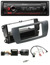 Автомагнитола для Seat Ibiza Pioneer USB, DAB, Bluetooth, чёрный, совместим с кнопками на руле