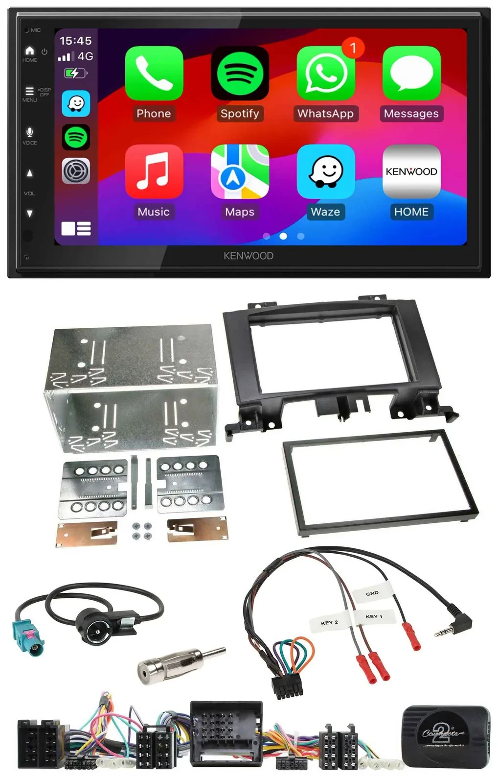 Kenwood Lenkrad USB DAB 2DIN Bluetooth Autoradio für Mercedes Sprinter Audio 5 2