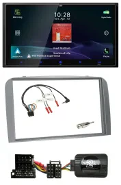 JVC USB Bluetooth 2DIN DAB Lenkrad Autoradio für Alfa Romeo 147 GT 04-10 silber