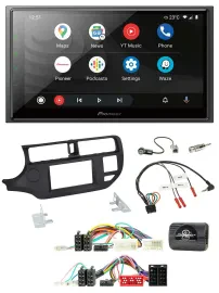 Автомагнитола для Kia Rio UB (2011–2015) Pioneer 2DIN, DAB, Bluetooth, USB, чёрная