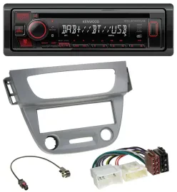 Kenwood MP3 CD USB Bluetooth DAB Autoradio für Renault Megane 3 (12-14) - grau
