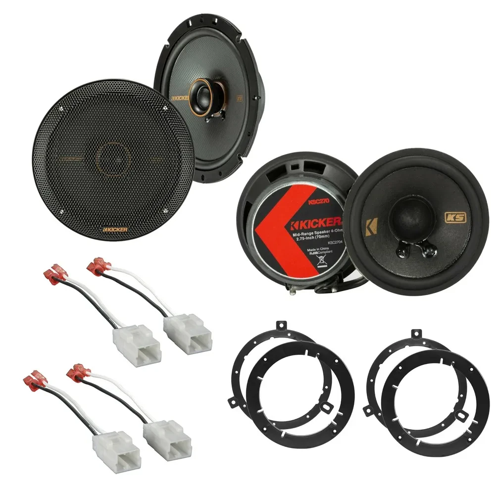2015–2018 Jeep Wrangler JK Kicker Plug & Play Speaker Bundle Upgrade