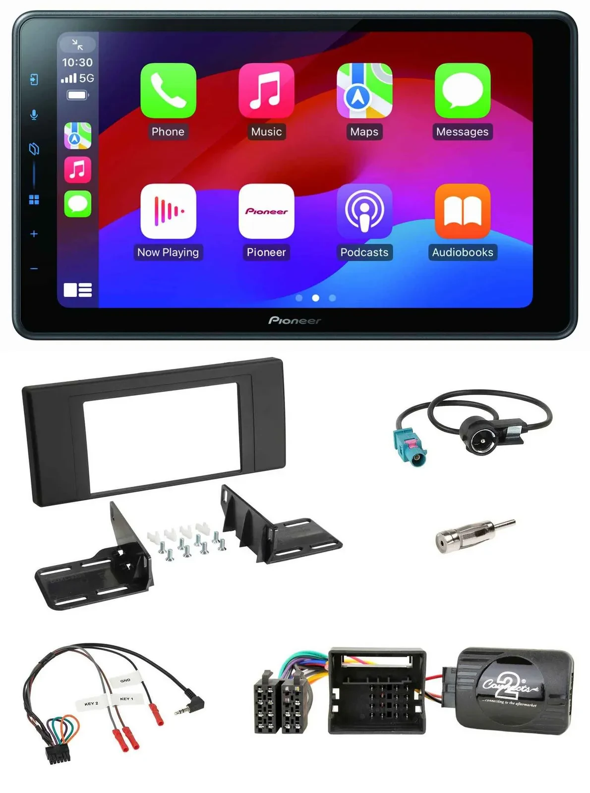 Pioneer Bluetooth 2DIN USB Lenkrad DAB Autoradio für BMW X5 E53 2000-2006