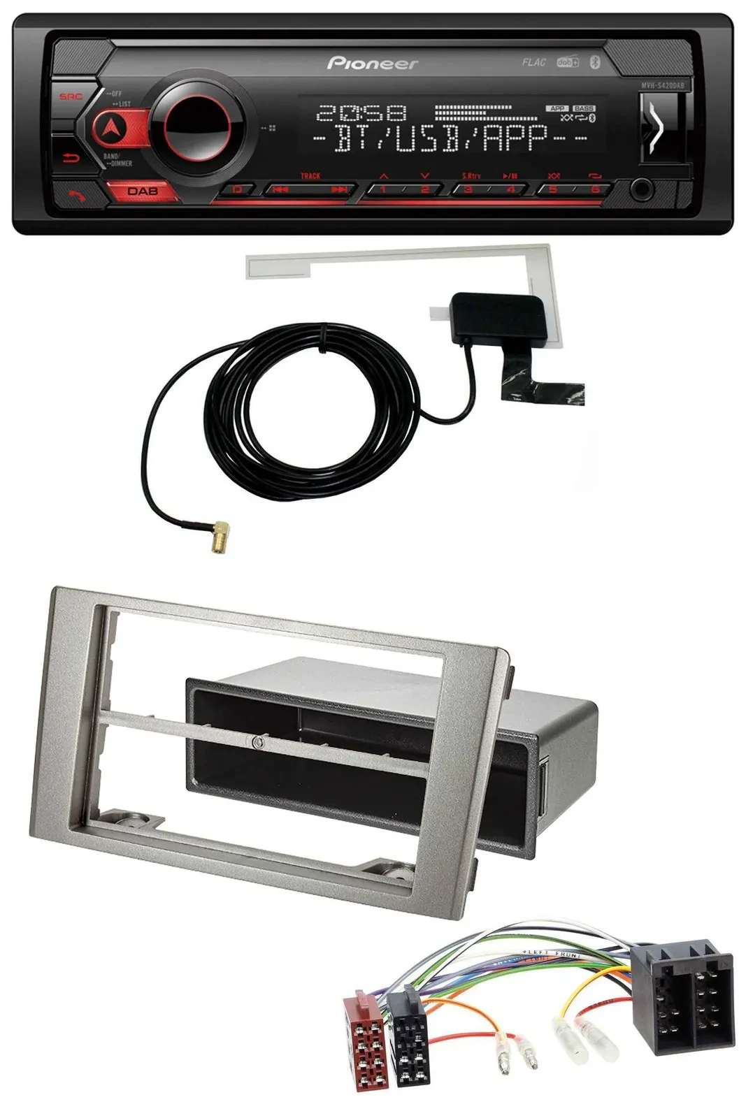 Автомагнитола для Iveco Daily (2006–2014) Pioneer DAB, USB, MP3, Bluetooth, серебристая