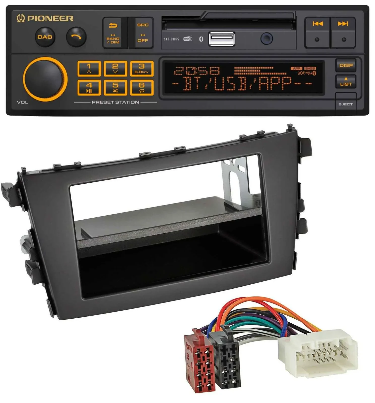Pioneer DAB MP3 USB Bluetooth Autoradio für Suzuki Celerio (LF, ab 2014)