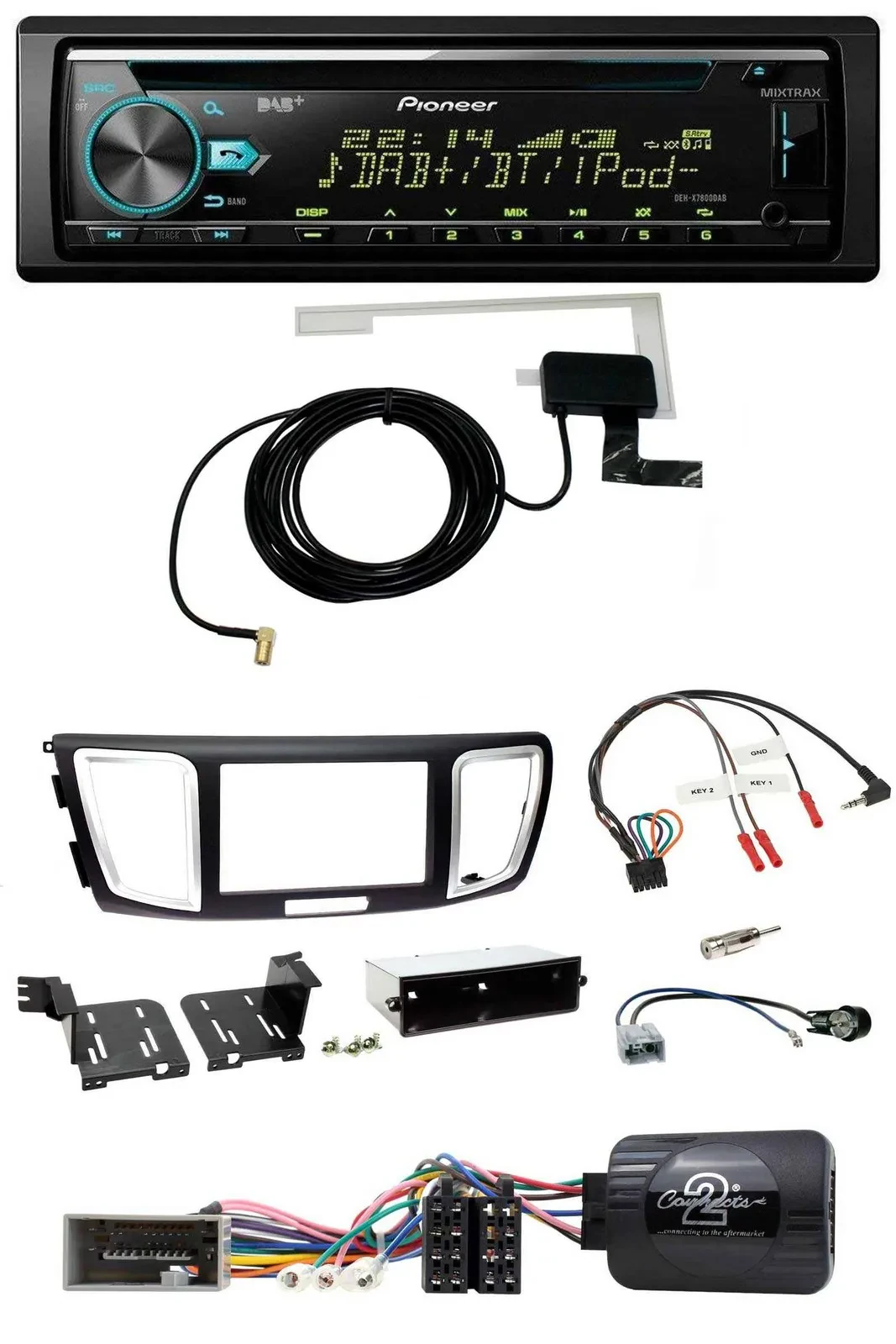 Pioneer MP3 Lenkrad CD USB DAB Autoradio für Honda Accord 2013-2015