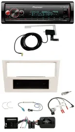 Pioneer Bluetooth DAB USB Lenkrad Autoradio für Opel Corsa D 2006-2008 perl-weis