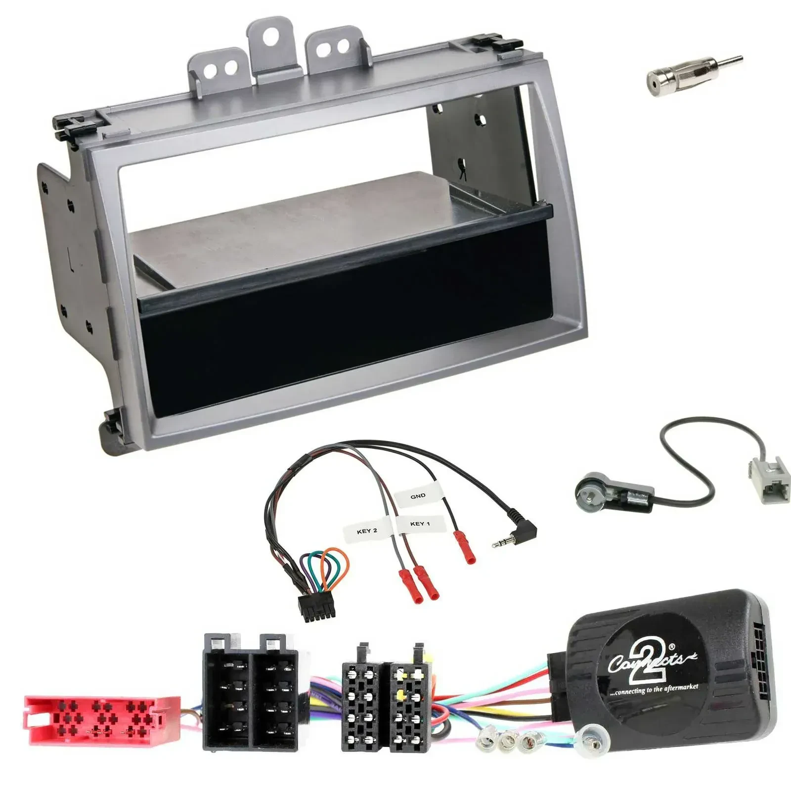 Radioset Lenkradadapter DIN Autoradio für Hyundai i20 ISO 2009-2011 silber
