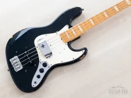 1973 Fender Jazz Bass Black w/ Blocks + Binding, Case
