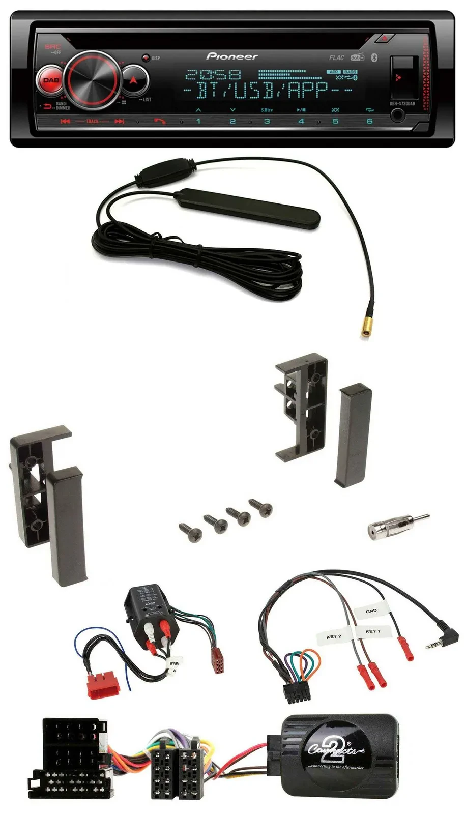 Pioneer USB DAB Lenkrad Bluetooth CD Autoradio für Audi A3 A4 A6 99-00 BOSE-Voll