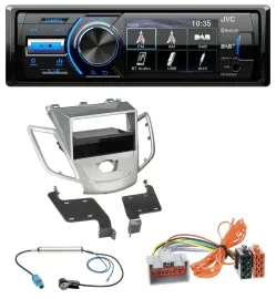 JVC Bluetooth MP3 USB DAB Autoradio für Ford Fiesta 08-10 JA8 ohne Display silbe