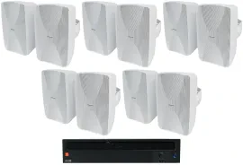 Настенная акустика JBL WET-6525W White с усилителем (10 штук)