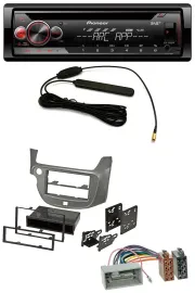 Pioneer CD USB AUX DAB MP3 Autoradio für Honda Jazz (ab 2009) - silber