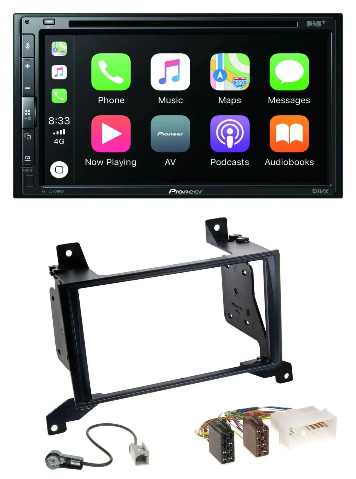 Pioneer DVD 2DIN MP3 DAB Bluetooth USB Autoradio für Hyundai Santa Fe CM 09-12