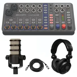 Zoom LiveTrak L6 10-Track Compact and Portable Digital Mixer/Recorder, Bundle wi