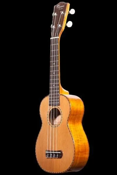 Ohana SK-50MG Solid Cedar & Flamed Mahogany Soprano Ukulele + Gig Bag - Blem